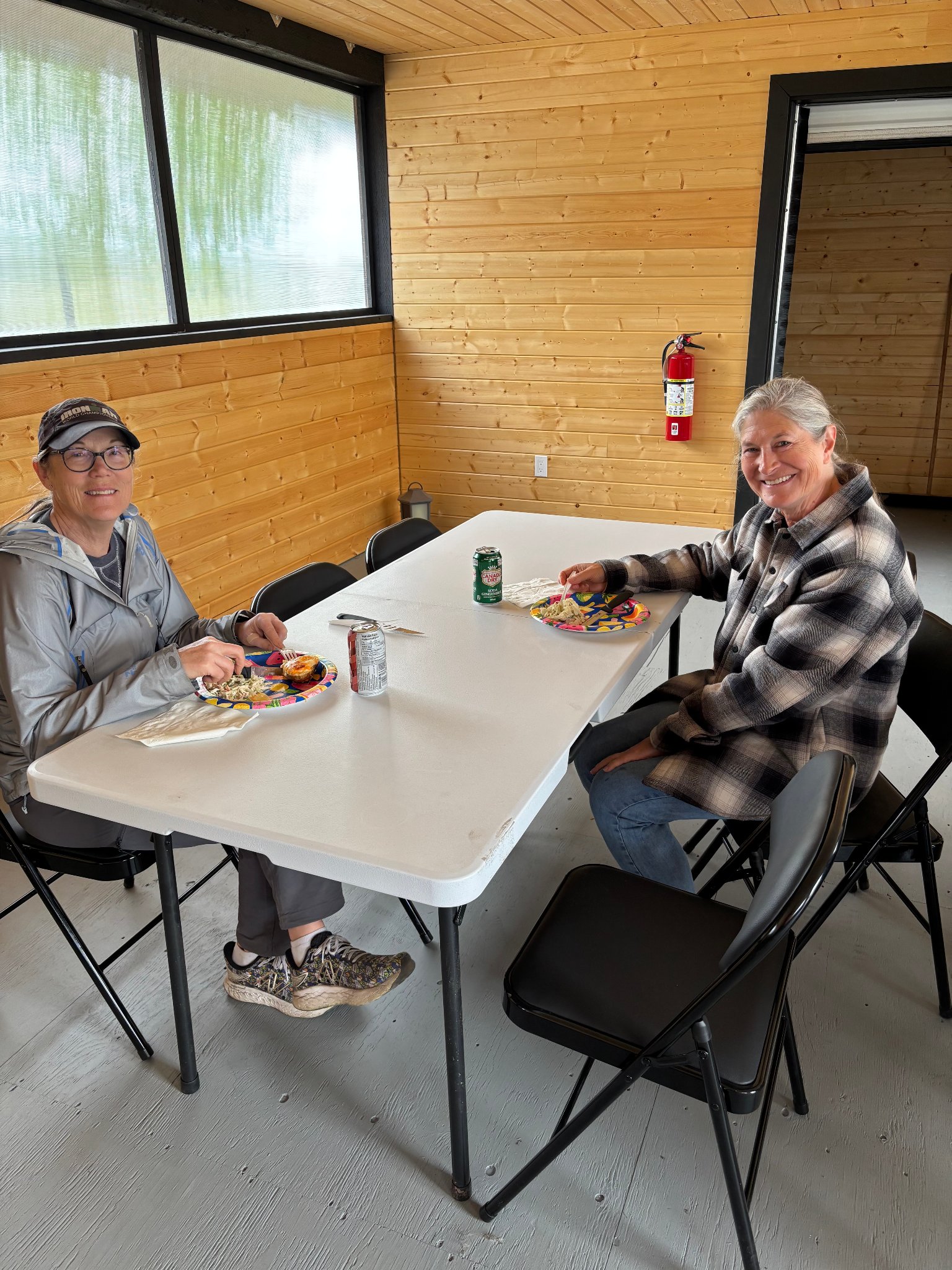 Enjoying a meal at the event centre
