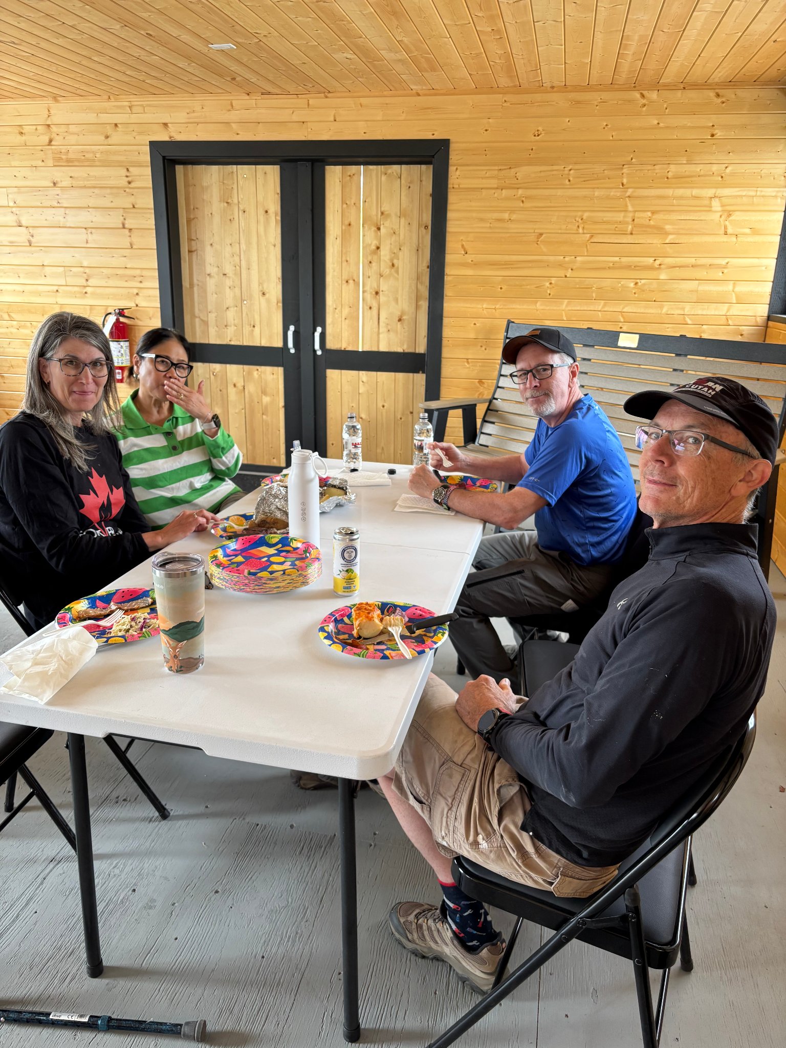 Community members at the BBQ